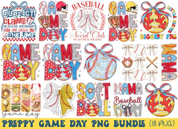 Elevate Your Designs with Preppy Game Day PNGs