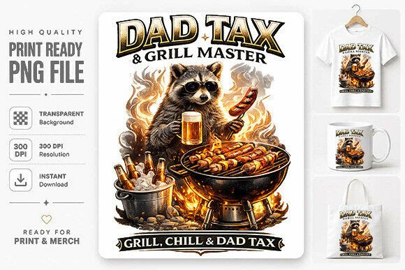 Funny BBQ Dad Shirt PNG: A Designer's Guide to Thematic Assets