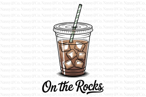 On the Rocks Iced Coffee Lover PNG: A Designer's Asset