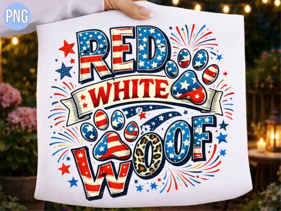 Patriotic Dog Paw PNG for Creative Projects