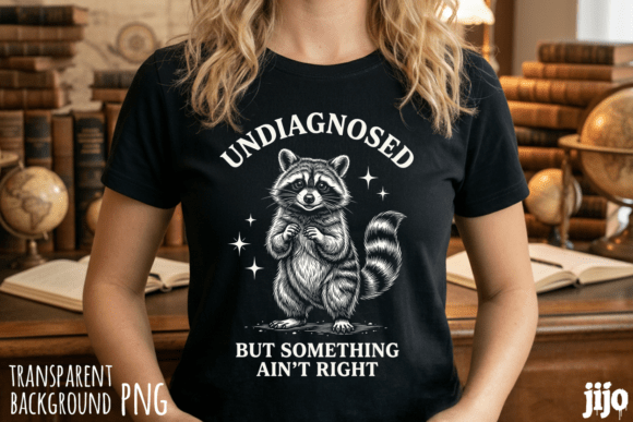Raccoon Undiagnosed Animal Humor PNG: A Designer's Playful Asset