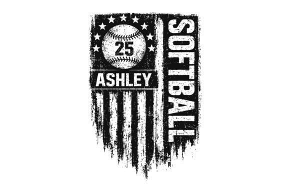 Softball USA Flag Custom SVG: A Patriotic Design Asset