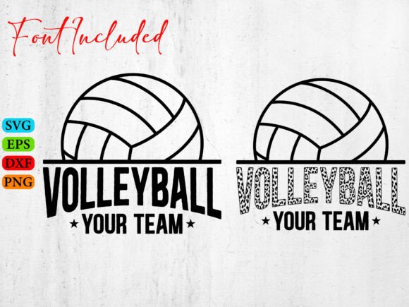 Volleyball Team Name SVG Template: Professional Branding